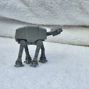 Vintage Star Wars Mini AT-AT Walker Miniature Gray Detailed Plastic Figure